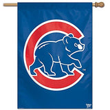 MLB Chicago Cubs 17934515 Vertical Flag, 28" x 40", Blue