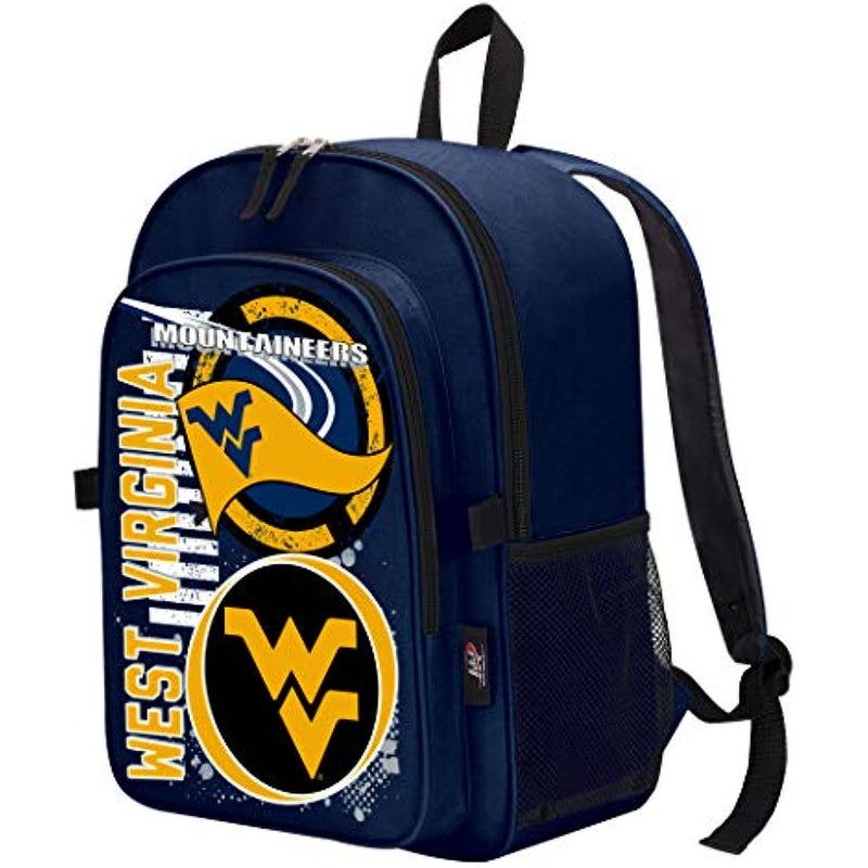 WVU Mountaineers "Accelerator" Backpack & Lunch Kit Set, 16" x 9.5" x 12"