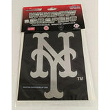 New York Mets 5'' x 6'' Silver Window Graphic Decal