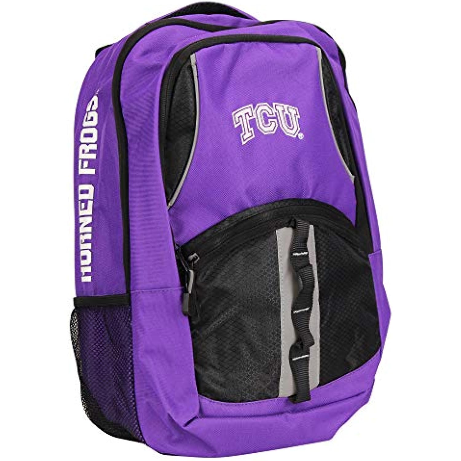 NCAA Padded Utility Laptop Backpack and Cinch Bag Set, Bookbag & Back Sack Combo (TCU Horned Frogs)