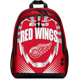 The Northwest Company NHL Detroit Red Wings Unisex-Youth "Lightning" Sports Backpack, 16.5" x 5.5" x 12", Lightning