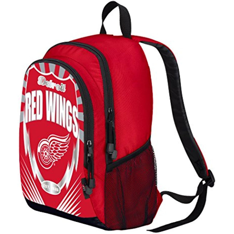 The Northwest Company NHL Detroit Red Wings Unisex-Youth "Lightning" Sports Backpack, 16.5" x 5.5" x 12", Lightning