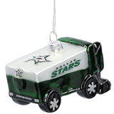 Officially Licesned NHL Blown Glass Zamboni Hanging Ornament (Dallas Stars)