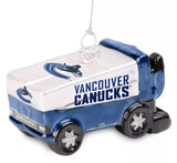 Officially Licesned NHL Blown Glass Zamboni Hanging Ornament (Vancouver Canucks)