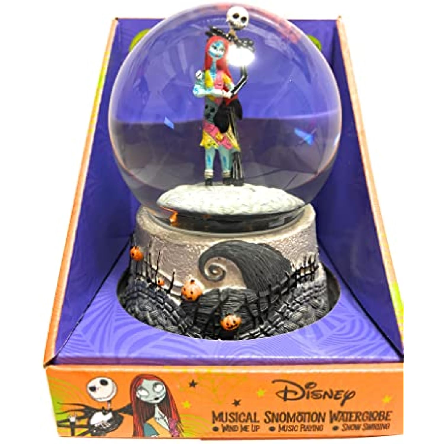 Exclusive Limited Edition The Nightmare Before Christmas SnoMotion Musical Snow Globe (Jack & Sally)