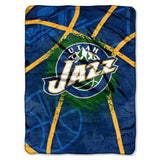 Northwest 803 NBA Utah Jazz Shadow Play Royal Plush Raschel Throw Blanket, 60x80-Inch