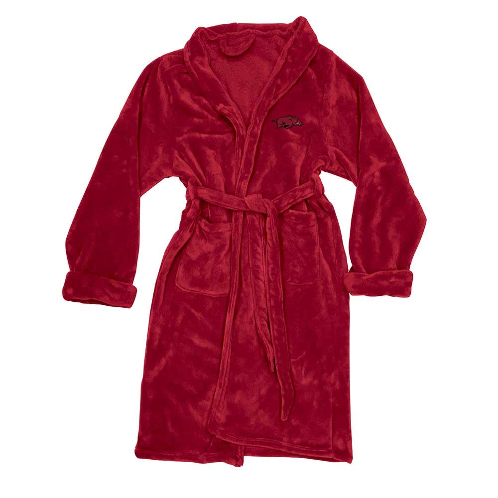 Northwest Licensed NCAA Silk Touch Unisex Adult Bath Robe One Size Large/X-Large (Red, Arkansas Razorbacks)