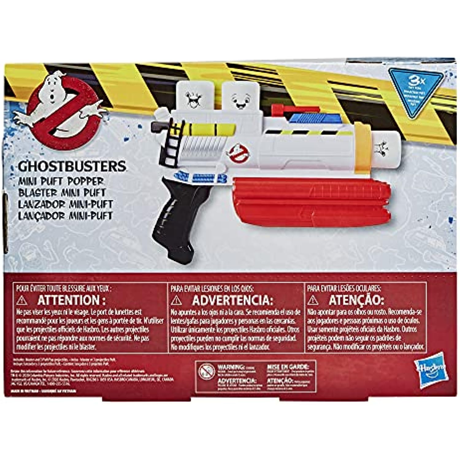 Ghostbusters Mini-Puft Popper Blaster Action Afterlife Roleplay Toy with 3 Foam Puft Projectiles for Kids Ages 8 and Up