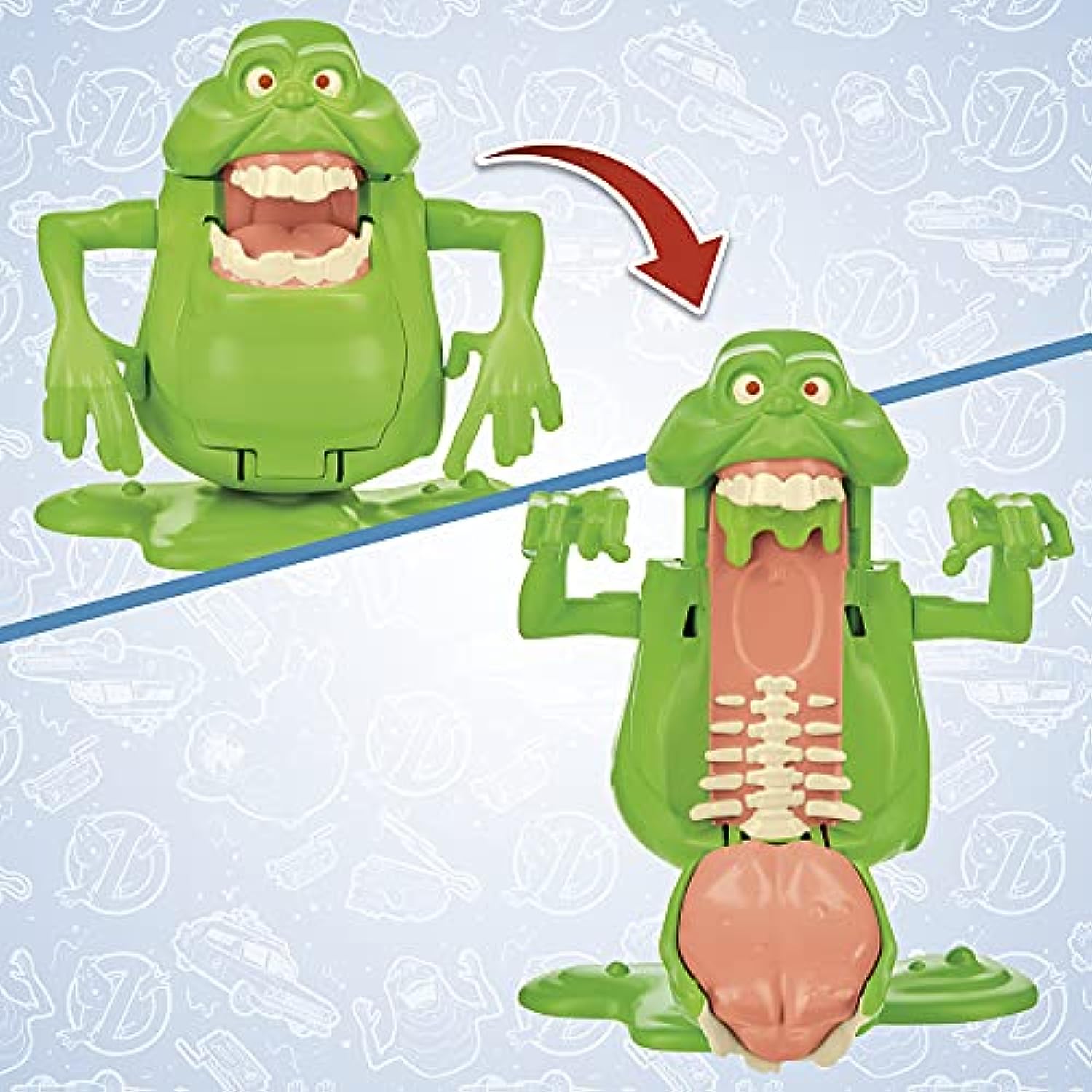 Ghostbusters Hasbro B083VLWZR4 Fright Feature Slimer Ghost Figure with Fright Feature, Toys for Kids Ages 4 and Up