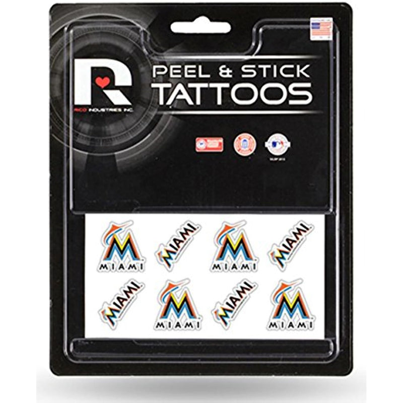 Rico MLB Miami Marlins Tattoo Set (8 Piece)