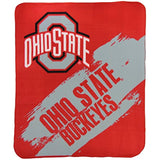 Northwest NCAA Collegiate School Logo Fleece Blanket (Ohio State Buckeyes, 50" x 60")