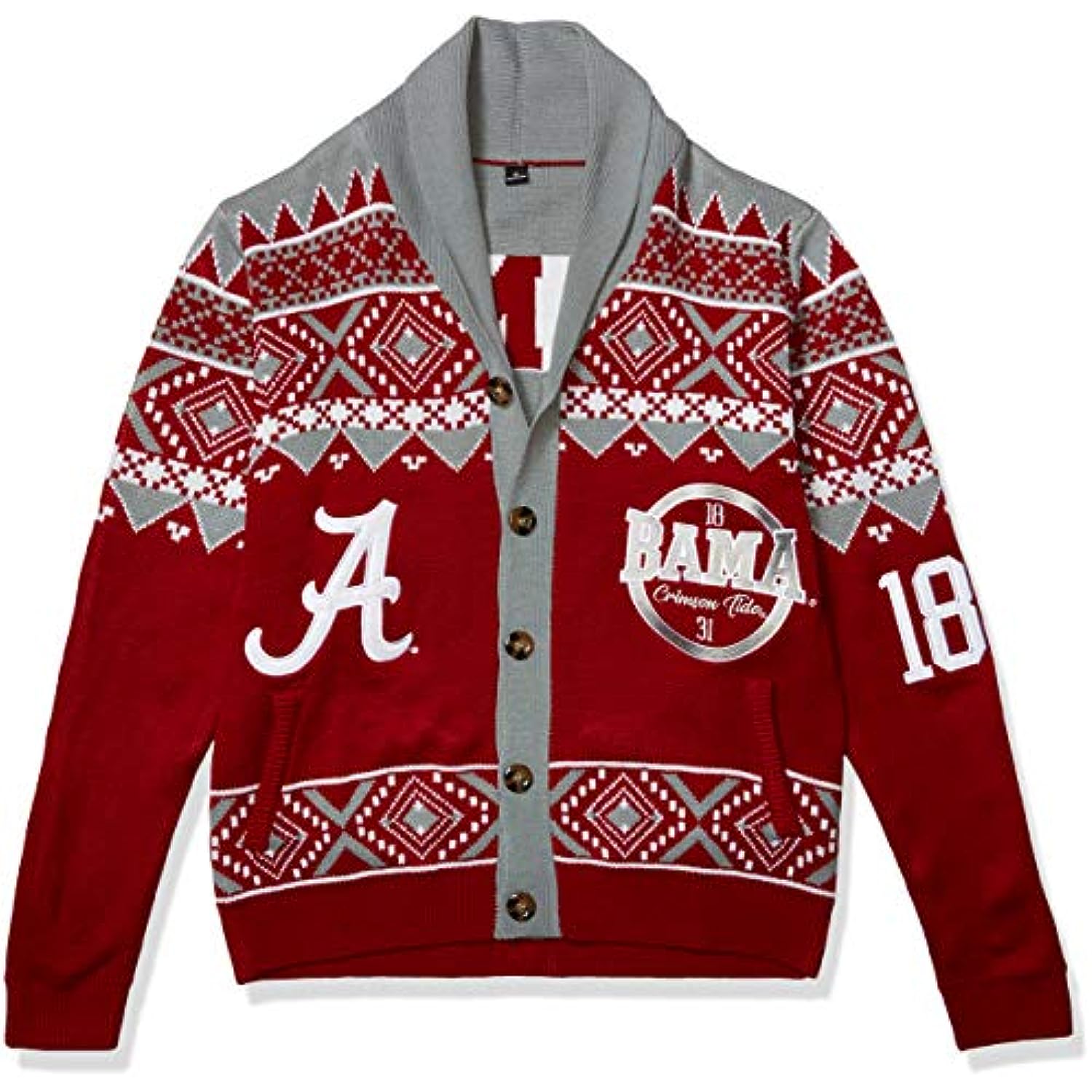 Alabama NCAA FOOTBALL 2015 Ugly Cardigan SWEATER Extra Large