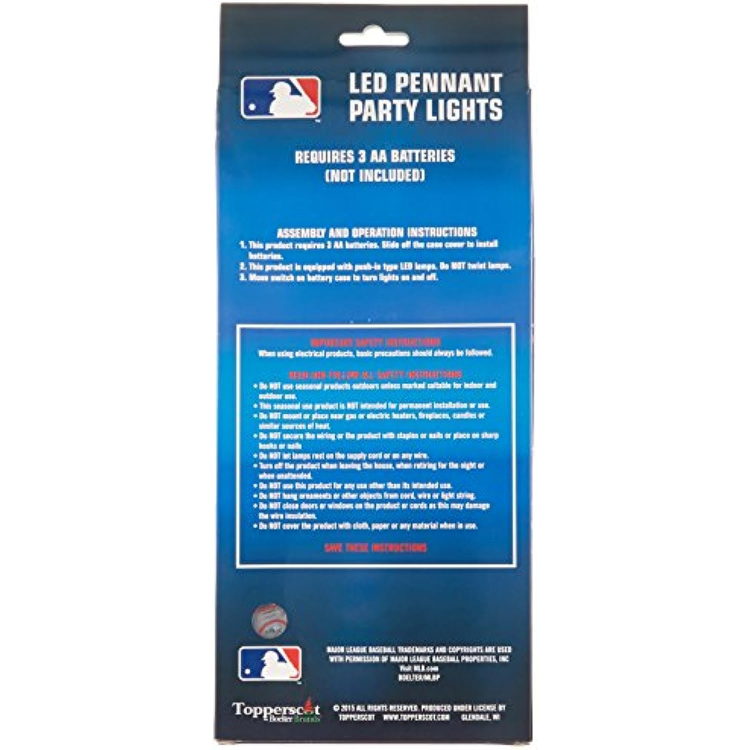 MLB Philadelphia Phillies LED Pennant Party Lights