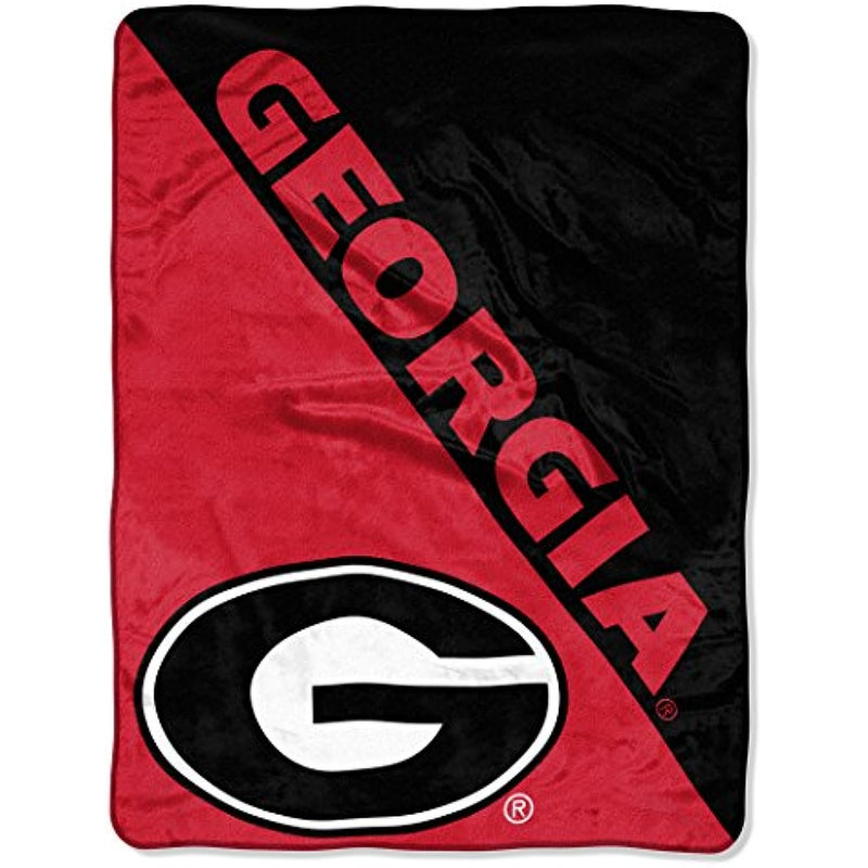 Northwest NCAA Georgia Bulldogs Unisex-Adult Micro Raschel Throw Blanket, 46" x 60", Halftone