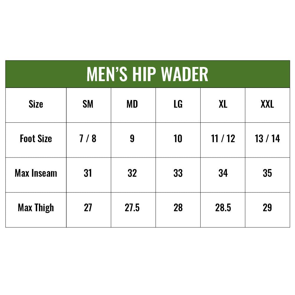 FROGG TOGGS Men's Rana II PVC Bootfoot Hip Wader, Cleated, 7