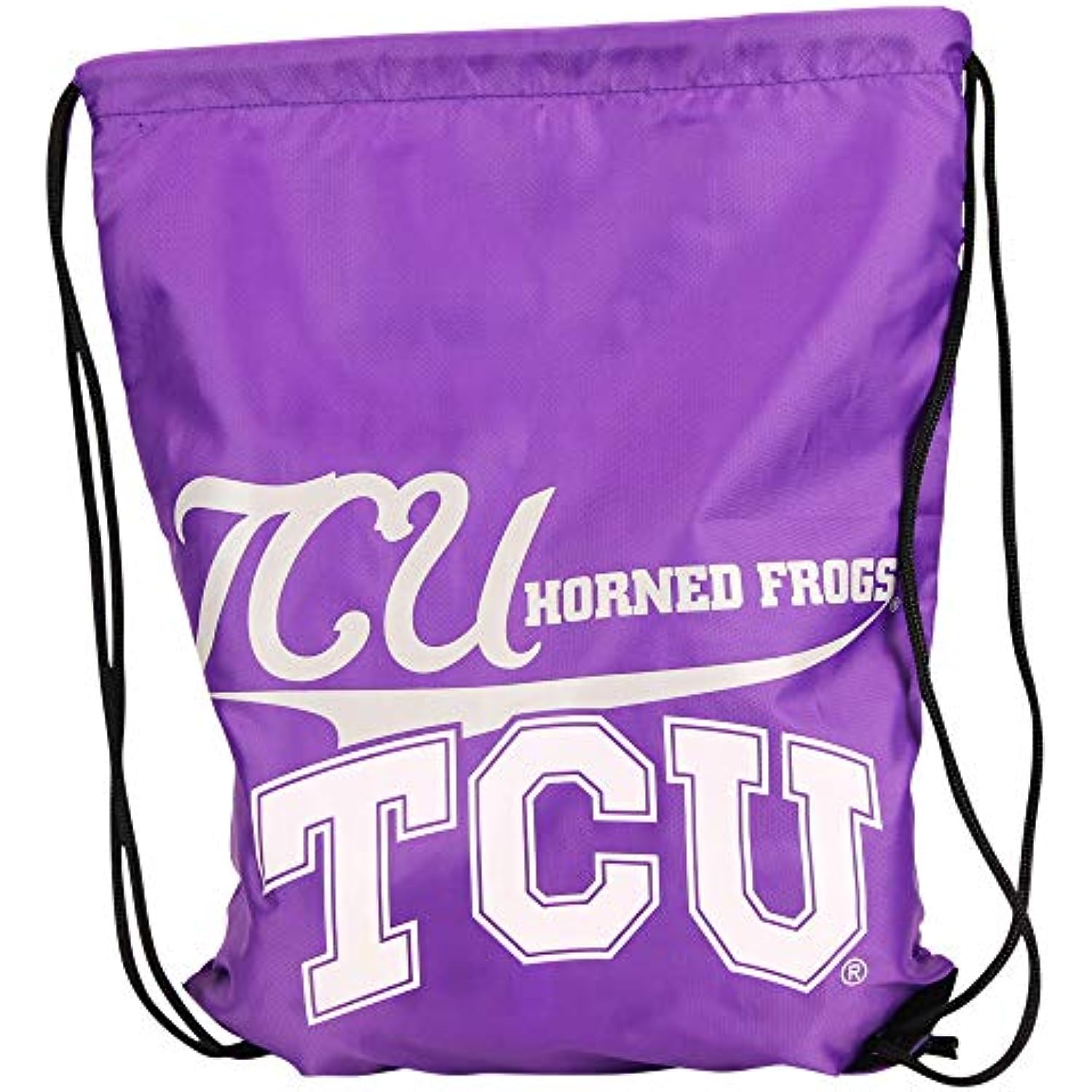 NCAA Padded Utility Laptop Backpack and Cinch Bag Set, Bookbag & Back Sack Combo (TCU Horned Frogs)