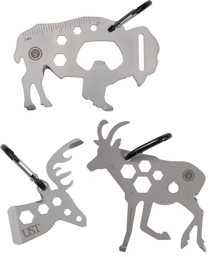 ust Tool-a-Long Carabiner Clip Multi-Tool Bundle Featuring a Themed Collection of Compact Stainless Steel Tools! (Home on The Range)