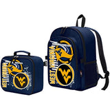 WVU Mountaineers "Accelerator" Backpack & Lunch Kit Set, 16" x 9.5" x 12"