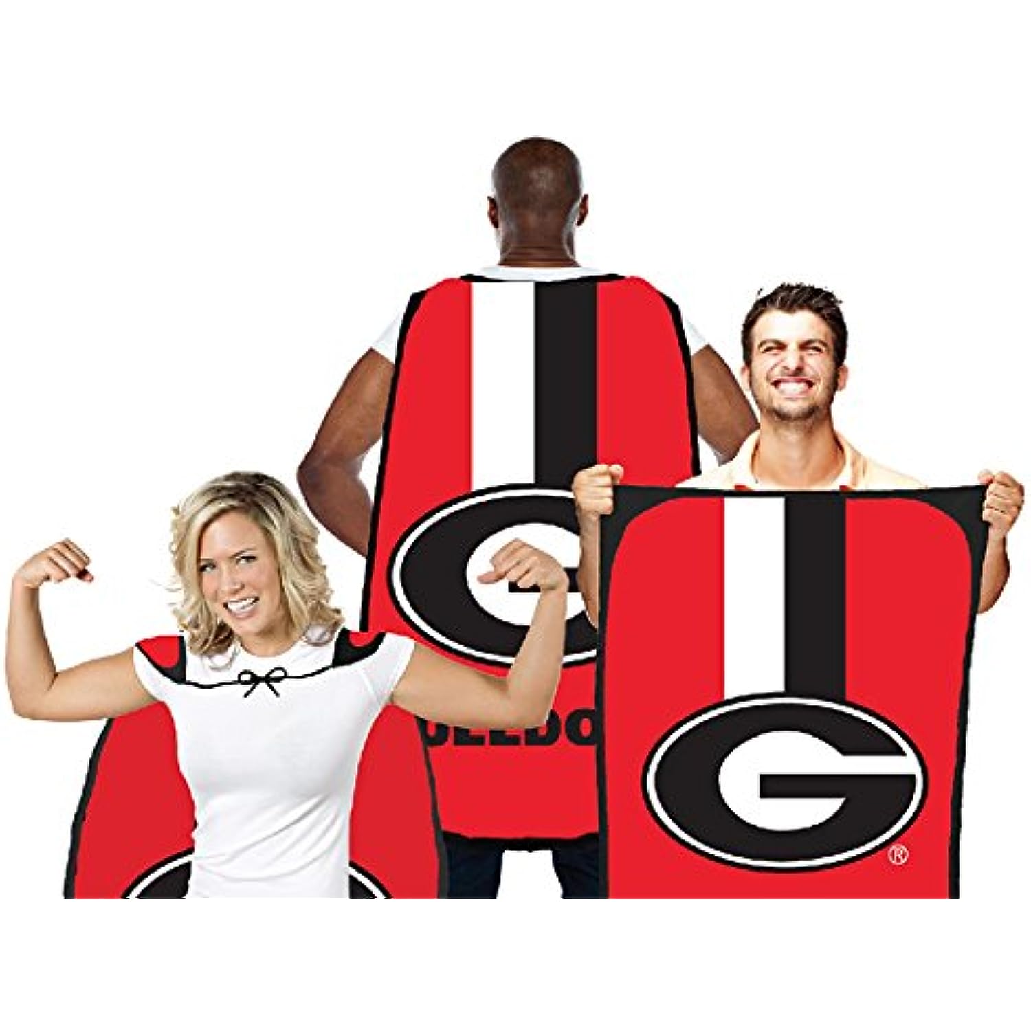 Littlearth NCAA Georgia Bulldogs Team Fan Flag Cape, One Size, Team Color