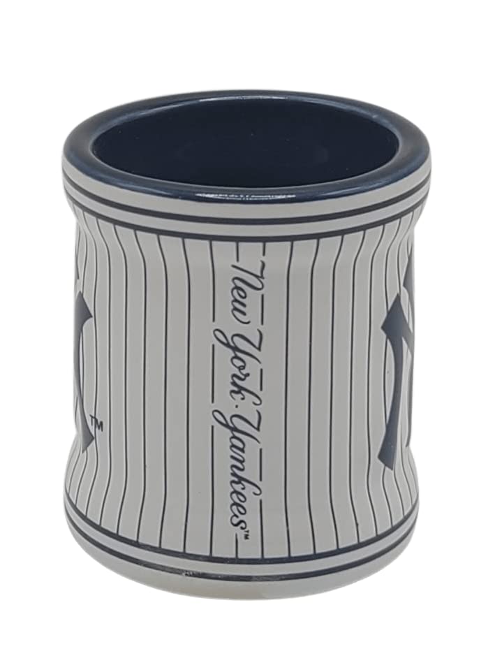 Boelter Brands Licensed MLB Sculpted 2oz SHOT GLASS Mini Mug (New York Yankees Pinstripe)