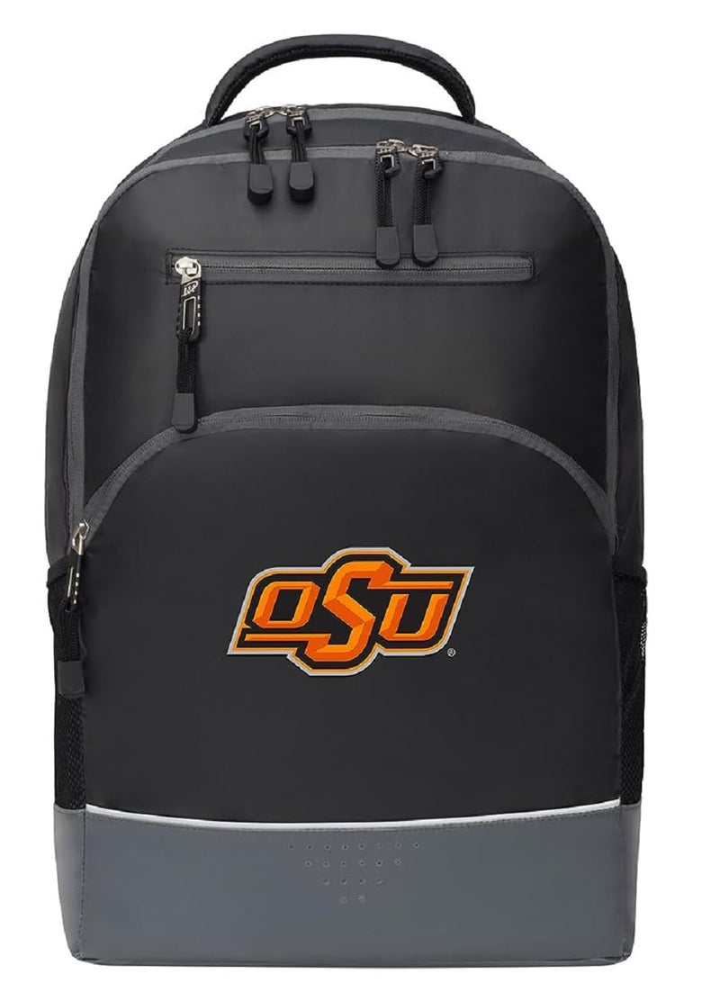 Northwest NCAA Alliance Backpack, Classic Black & Grey with Team Logo 19" x 7" x 12" (Oklahoma State Cowboys)