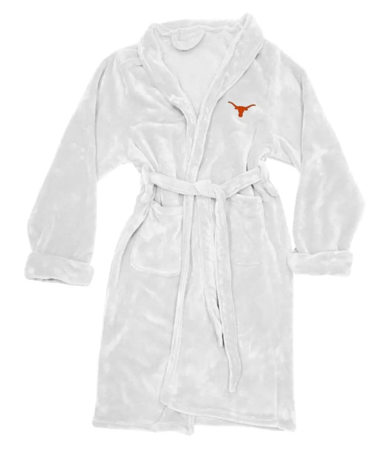 Northwest Licensed NCAA Silk Touch Unisex Adult Bath Robe One Size Large/X-Large (White, Texas Longhorns)