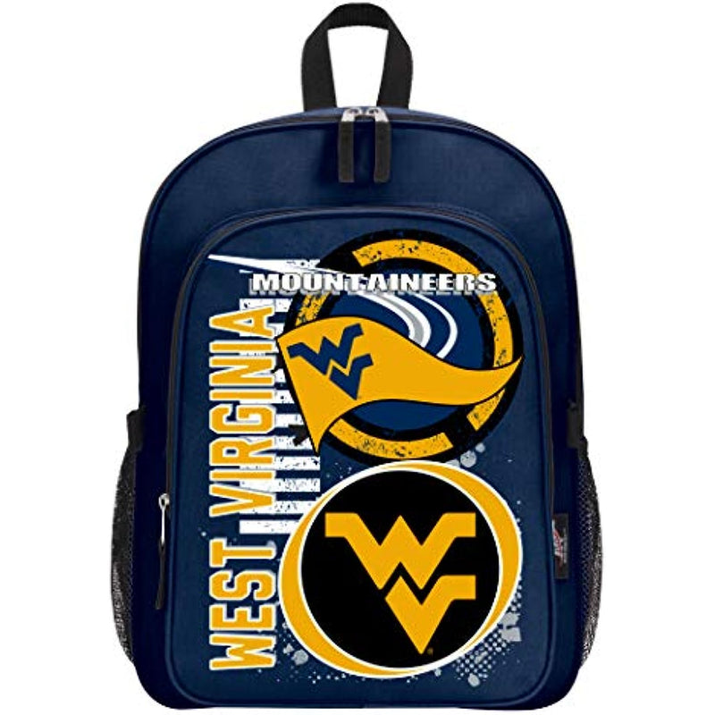 WVU Mountaineers "Accelerator" Backpack & Lunch Kit Set, 16" x 9.5" x 12"