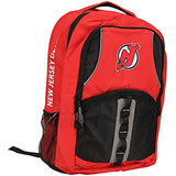 Northwest NHL Padded Utility Laptop Backpack and Drawstring Bag Set, Book Bag & Cinch Combo (New Jersey Devils)