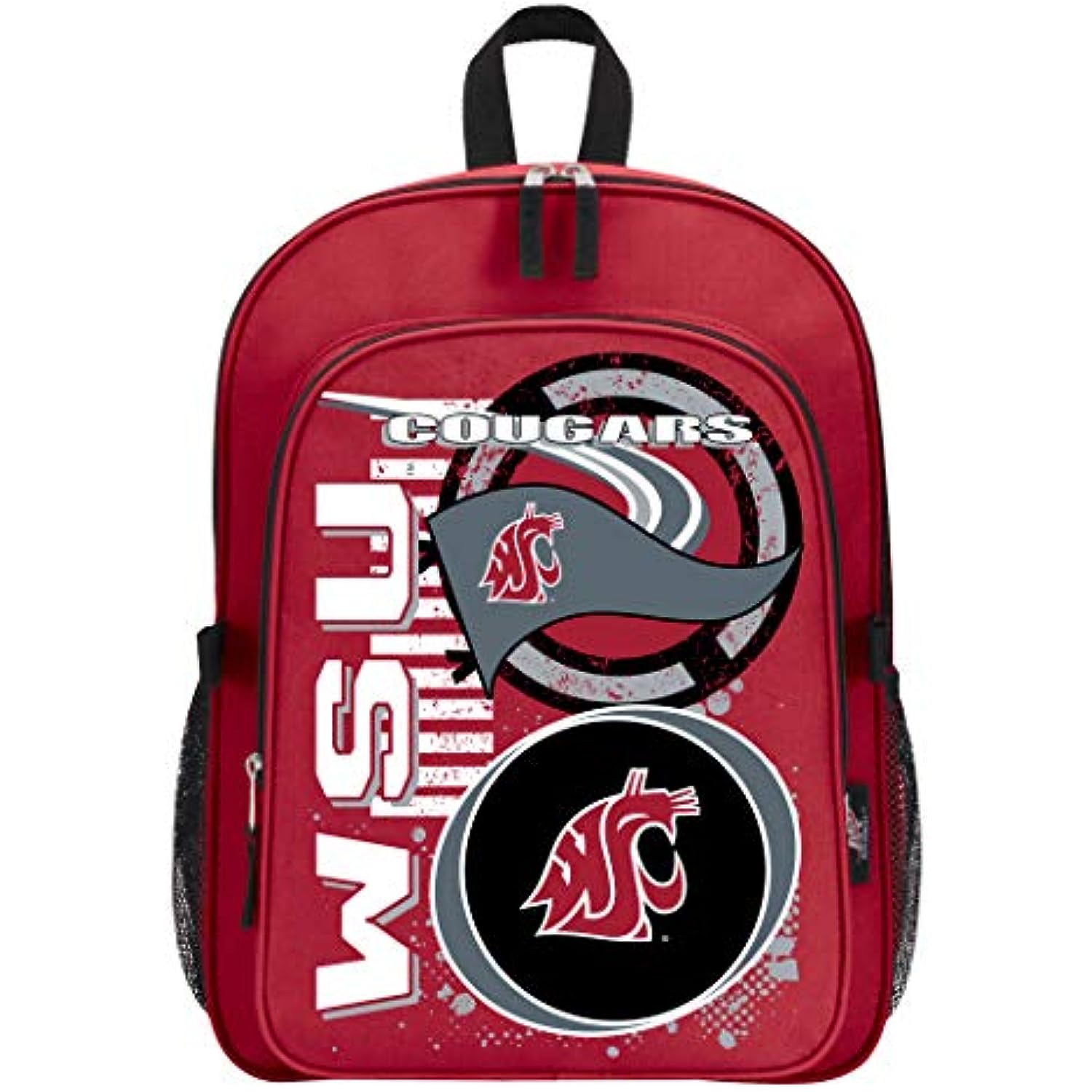 Washington State Cougars "Accelerator" Backpack & Lunch Kit Set, 16" x 9.5" x 12"