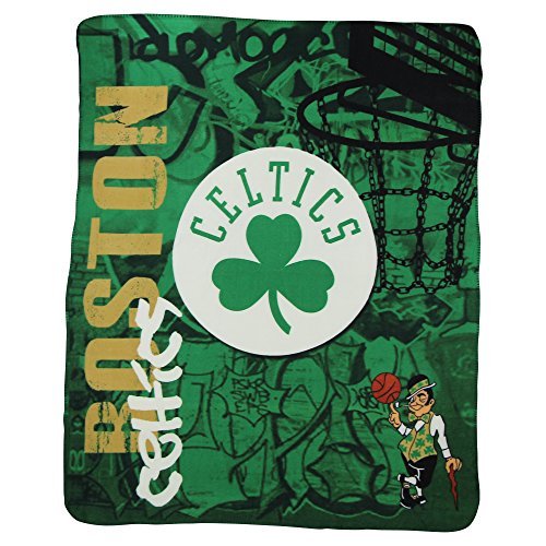 The Northwest Company Officially Licensed NBA Printed Fleece Throw Blanket, Multi Color, 50" x 60" (Boston Celtics)