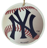 Officially Licensed MLB Wood Sign Fan Ornament (New York Yankees Combo)