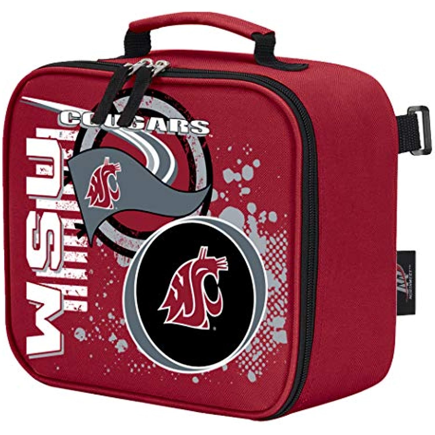 Washington State Cougars "Accelerator" Backpack & Lunch Kit Set, 16" x 9.5" x 12"