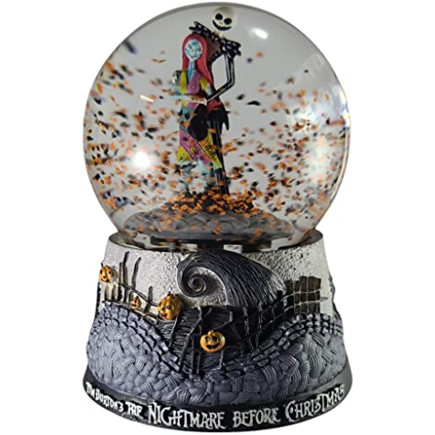 KCare Exclusive Limited Edition Snow Globe - The Nightmare Before Christmas Musical SnoMotion Water Globe (Jack and Sally)