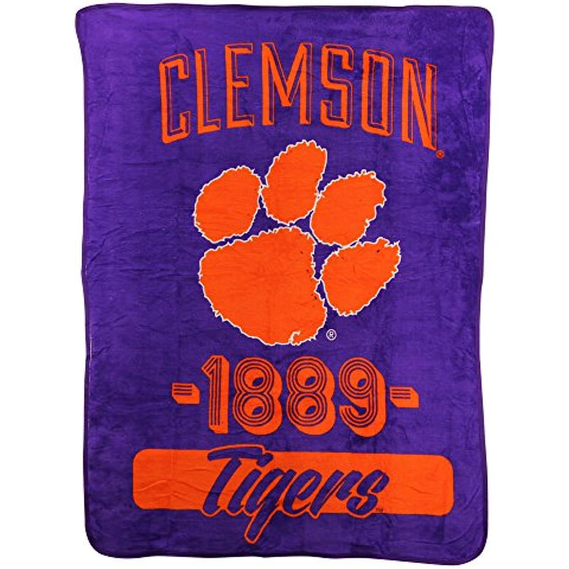 NCAA Collegiate Varsity Super Soft Plush Throw Blanket (Clemson Tigers)