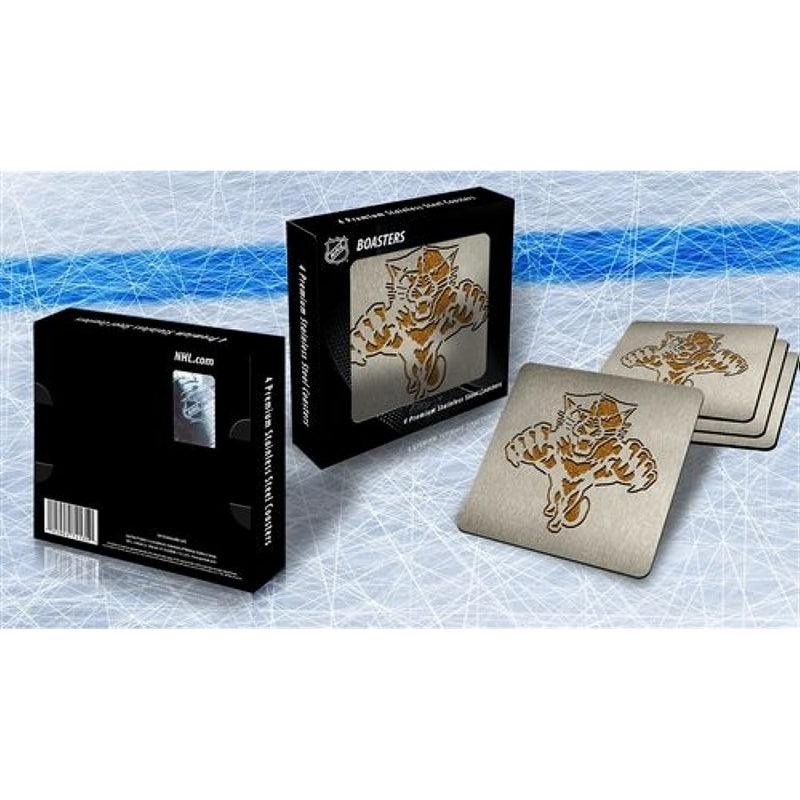 Nhl Florida Panthers- Stainless Steel Coasters By Sportula