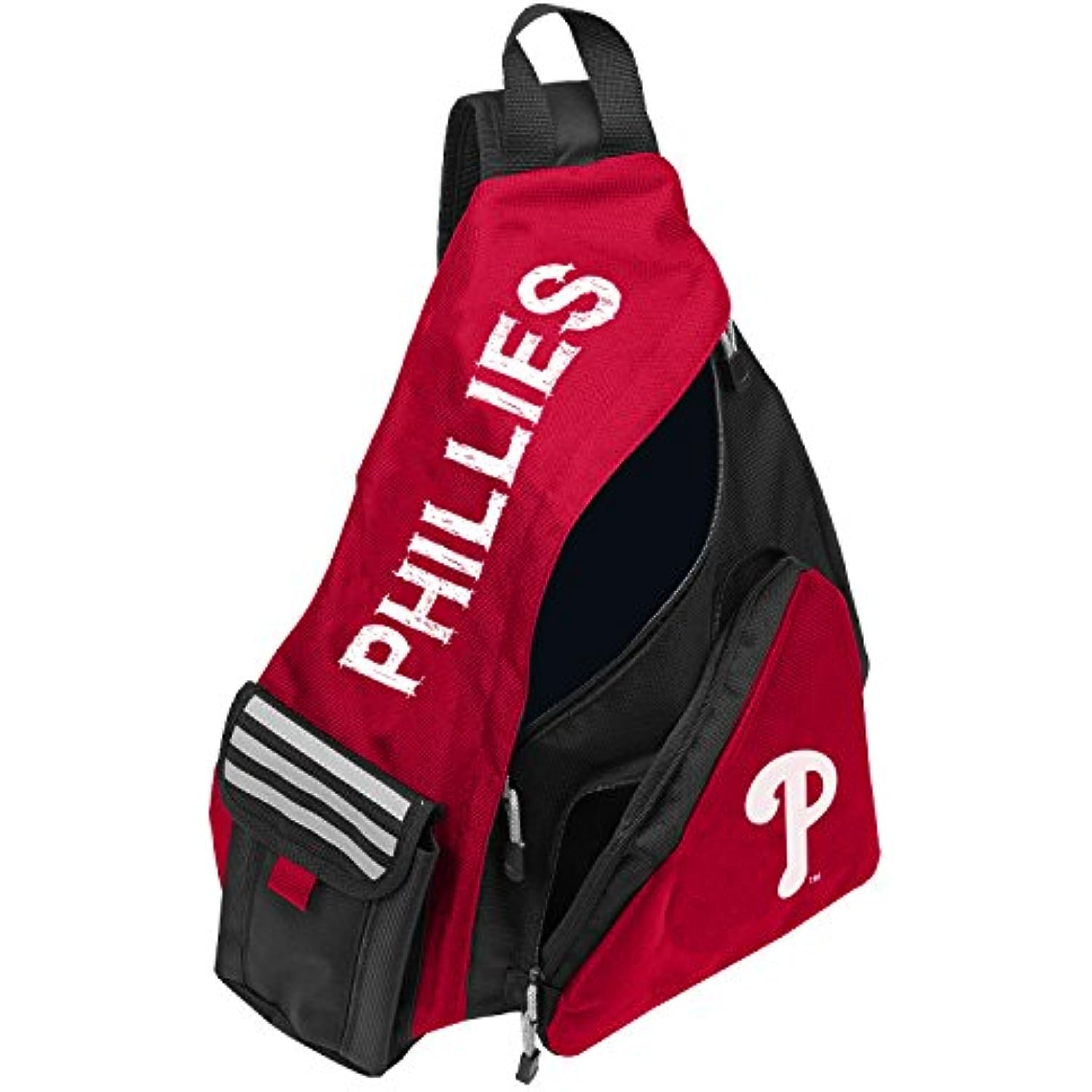 Officially Licensed MLB Philadelphia Phillies "Leadoff" Sling Backpack, 20", Red/White