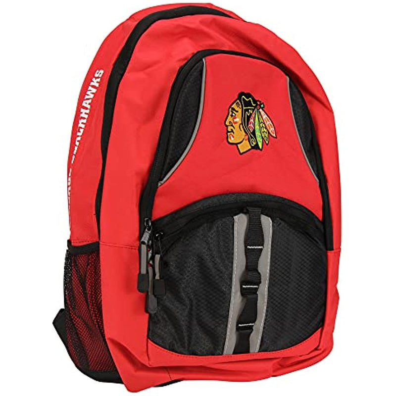 Northwest NHL Padded Utility Laptop Backpack and Drawstring Bag Set, Book Bag & Cinch Combo (Chicago Blackhawks)