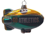 MLB Glitter Blimp Ornament (Oakland Athletics)