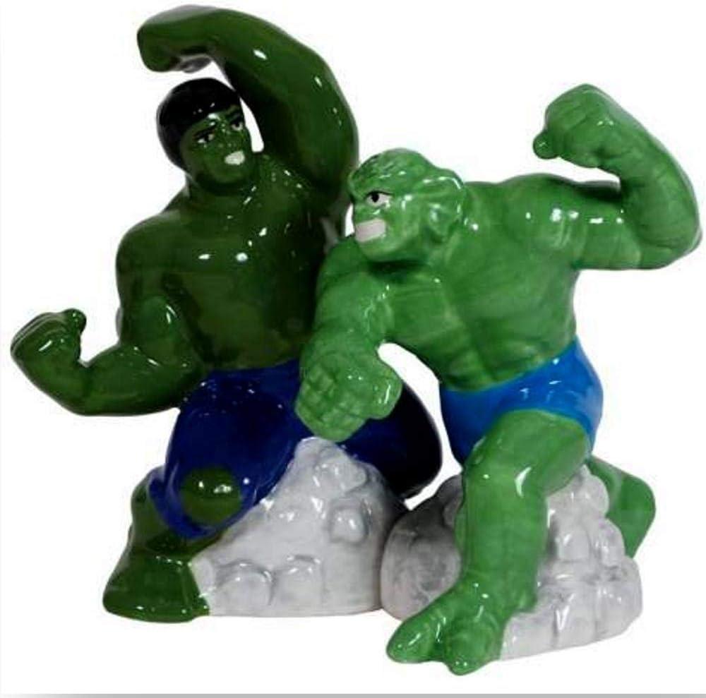 Westland Giftware Magnetic Ceramic Salt and Pepper Shaker Set, Hulk vs. Abomination, Multicolor