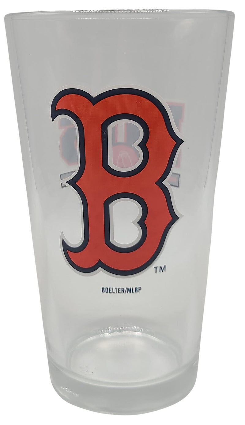 Licensed MLB Letterman 16oz Pint Glass (Boston Red Sox)