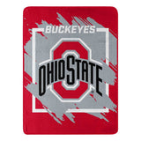 Northwest Licensed NCAA Micro Raschel Plush Throw Blanket (Ohio State Buckeyes)