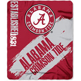 The Northwest Company NCAA Alabama Crimson Tide Fleece Throw Blanket, 50" x 60", Painted