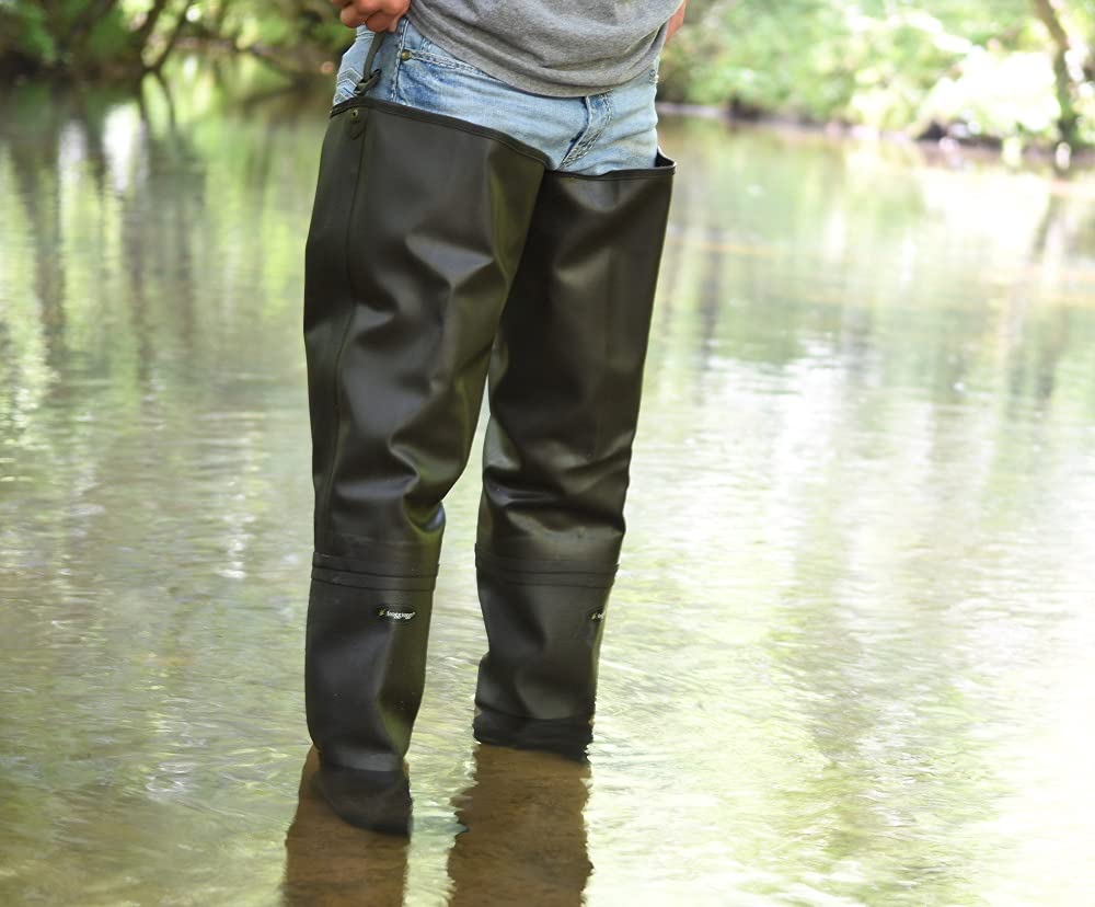 FROGG TOGGS Men's Rana II PVC Bootfoot Hip Wader, Cleated, 7