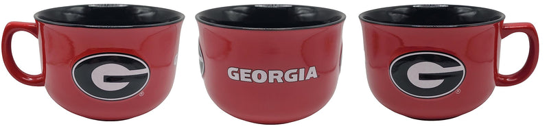 Boelter Brands Licensed NCAA Giant, Oversized Two-Tone 32oz Bowl Mug (Georgia Bulldogs)
