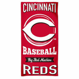 Licensed MLB Inside Circle 100% Cotton Beach Towel 60" x 30" (Cincinnati Reds)