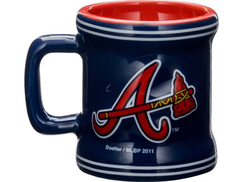 Atlanta Braves MLB Licensed Sculpted Ceramic Mini Mug Style Shot Glass (2 Oz.)