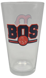 Licensed MLB Letterman 16oz Pint Glass (Boston Red Sox)