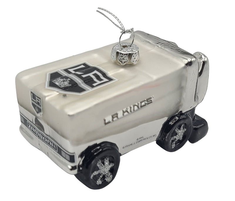 Officially Licesned NHL Blown Glass Zamboni Hanging Ornament (Los Angeles Kings)