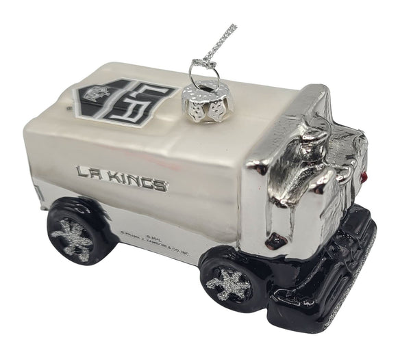 Officially Licesned NHL Blown Glass Zamboni Hanging Ornament (Los Angeles Kings)