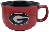 Boelter Brands Licensed NCAA Giant, Oversized Two-Tone 32oz Bowl Mug (Georgia Bulldogs)